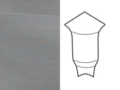 Meister Coins Intérieurs Pour Plinthe Profilé 1 1K 1 MK Aspect Inox