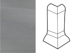 Meister Angle Extérieur Pour Plinthe SKL 22/50 Aspect Inox