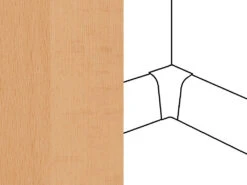 Meister Coins Intérieurs Pour Plinthe Profilé 2PK, Hêtre