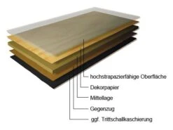 Meister Stratifié Noyer 211 LC 55 Plancher Pont De Bateau -Sol Fournitures Boutique 3 aufbau laminat33v2EA92O8XcJ