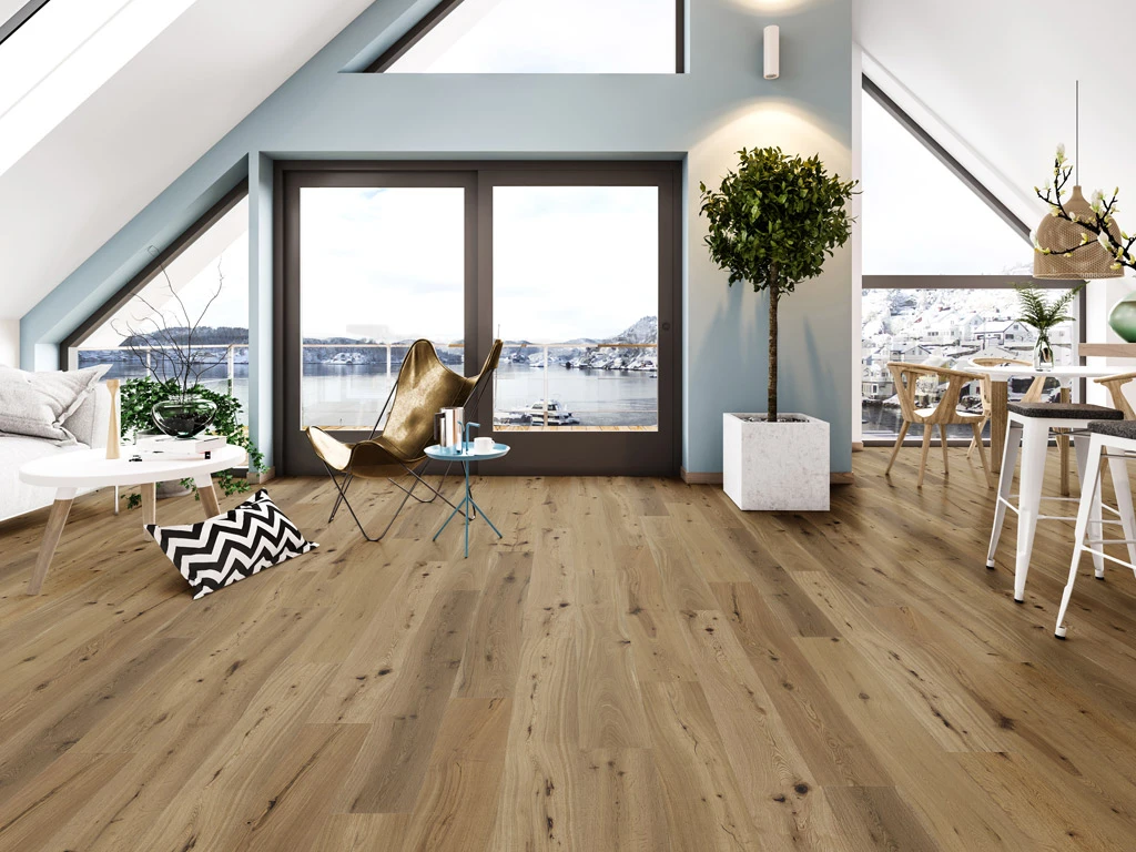 Parquet Chêne Marquant Huilé Au Format De Lames Larges à L'ancienne Brossé 6 Parquet Chêne Marquant Huilé Au Format De Lames Larges à L'ancienne Brossé – Image 4