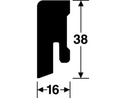 Meister Plinthe Enfichable En Acier Inoxydable Décor Profilé 14 MK -Sol Fournitures Boutique 70380 Fussleiste Profil 14 MK 16x38mm566eb95e5d6f3