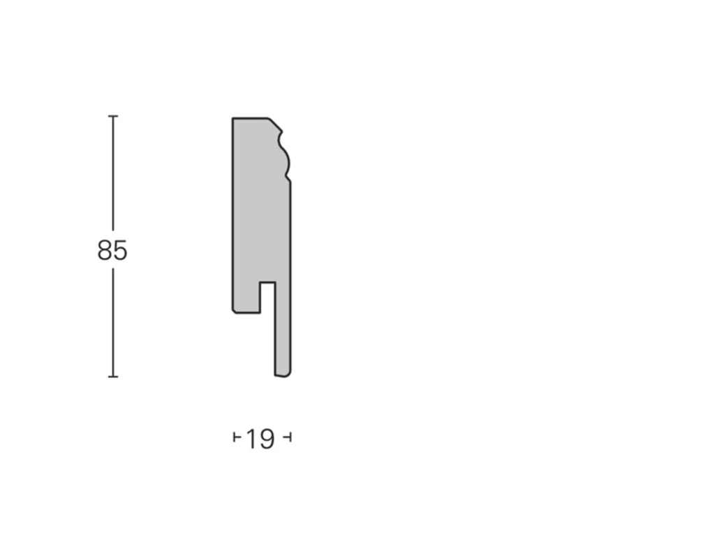 Plinthe Hamburger Barre Uni Blanc HL 2 Décorative 4 Plinthe Hamburger Barre Uni Blanc HL 2 Décorative – Image 2