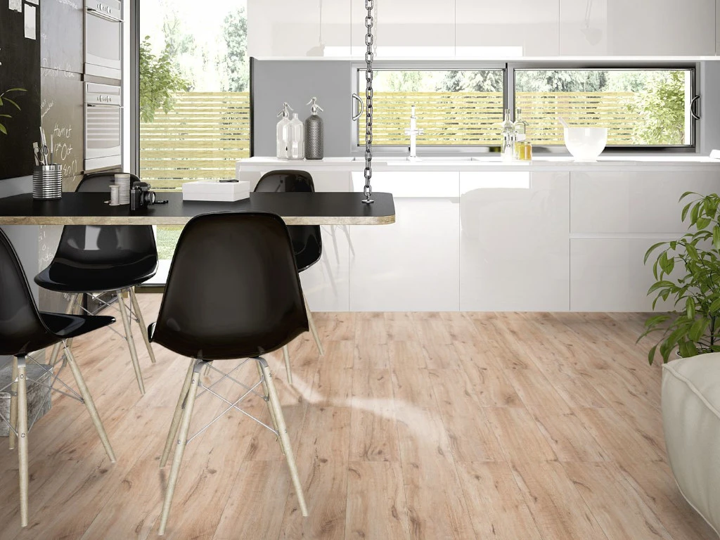 Stratifié Trend Oak Nature Beige Au Format De Lames Larges à L'ancienne 4 Stratifié Trend Oak Nature Beige Au Format De Lames Larges à L'ancienne – Image 2