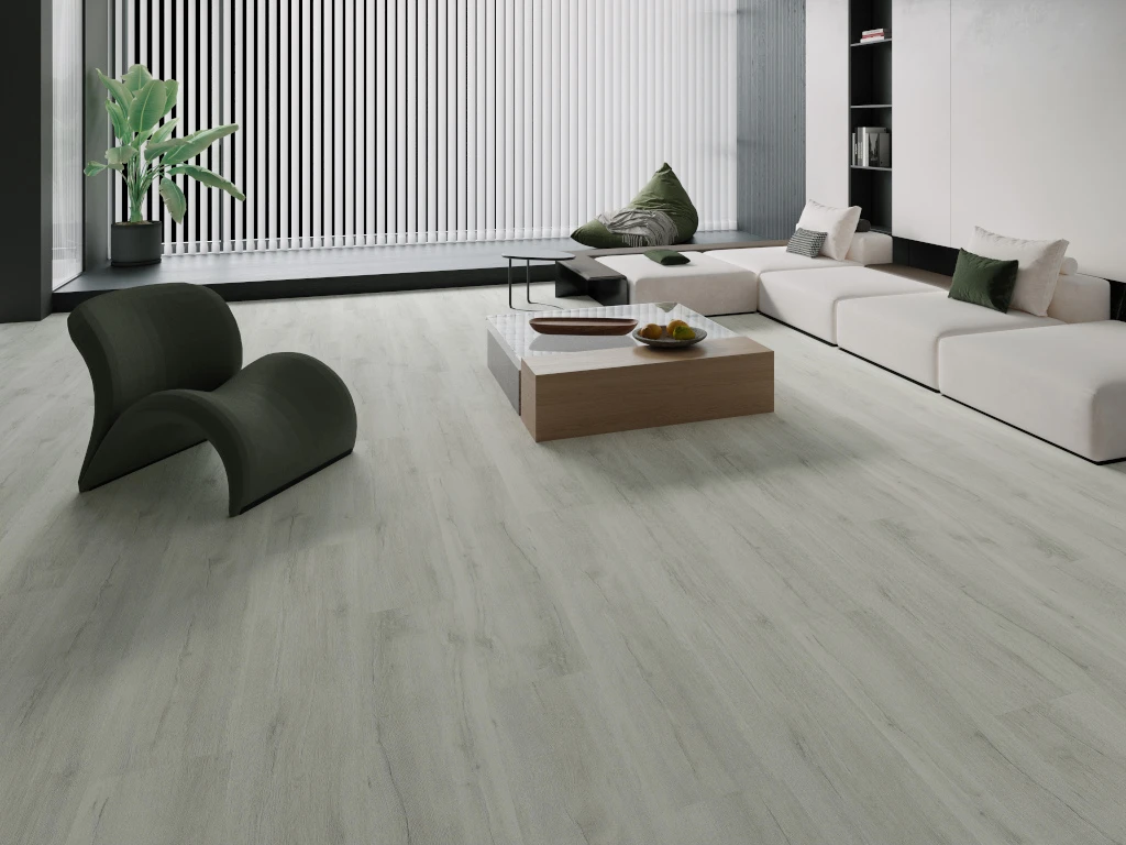 Sol En Vinyle Chêne Rustique Teinte Blanc/gris Lame Style Campagnard 5 Sol En Vinyle Chêne Rustique Teinte Blanc/gris Lame Style Campagnard – Image 3