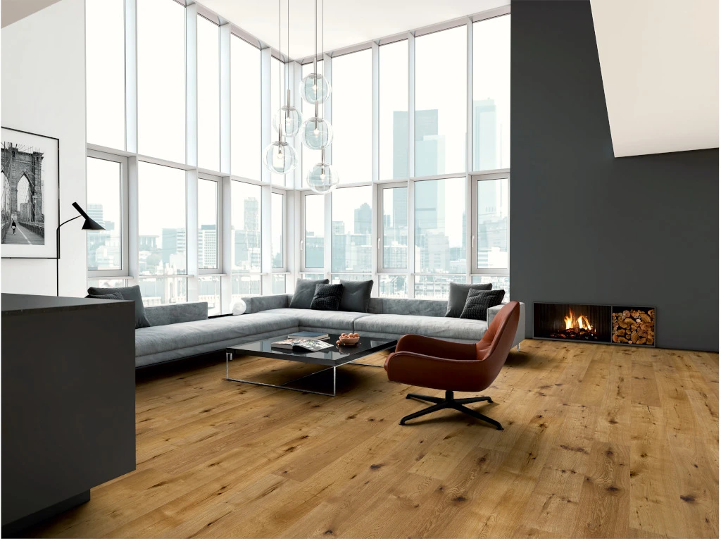 Parquet Chêne Marquant Fumé Stratifié Imitation Bois Brossé 5 Parquet Chêne Marquant Fumé Stratifié Imitation Bois Brossé – Image 3