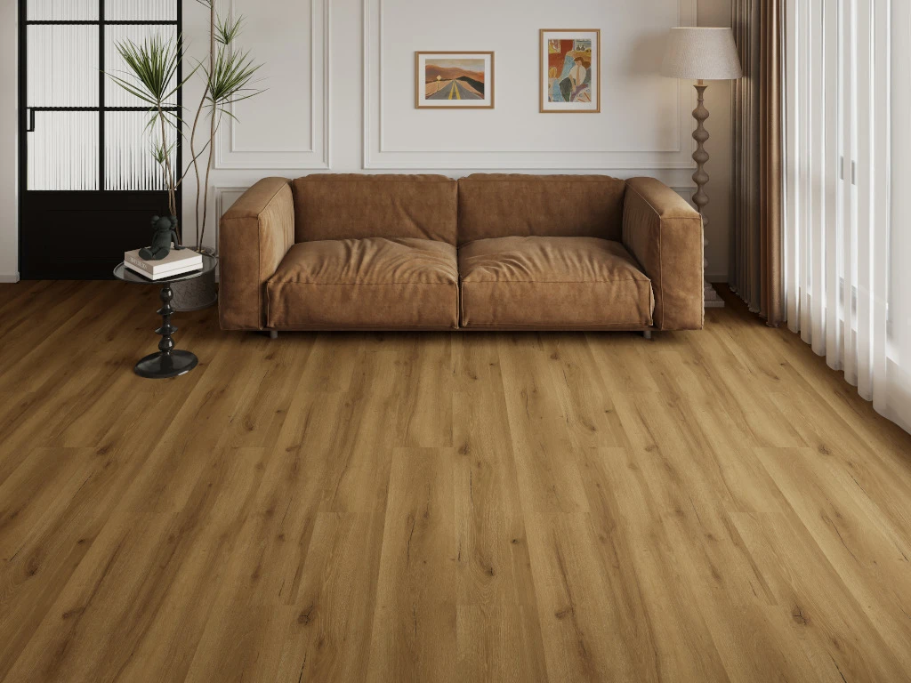 Sol En Vinyle Chêne Marqué Teinte Sable Lame Style Campagnard 5 Sol En Vinyle Chêne Marqué Teinte Sable Lame Style Campagnard – Image 3